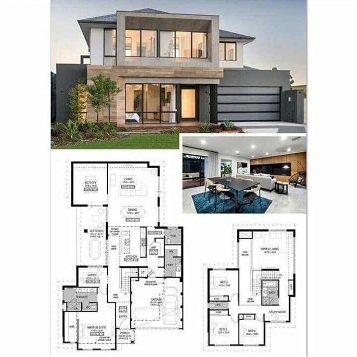 Custom home design concept with floor plans