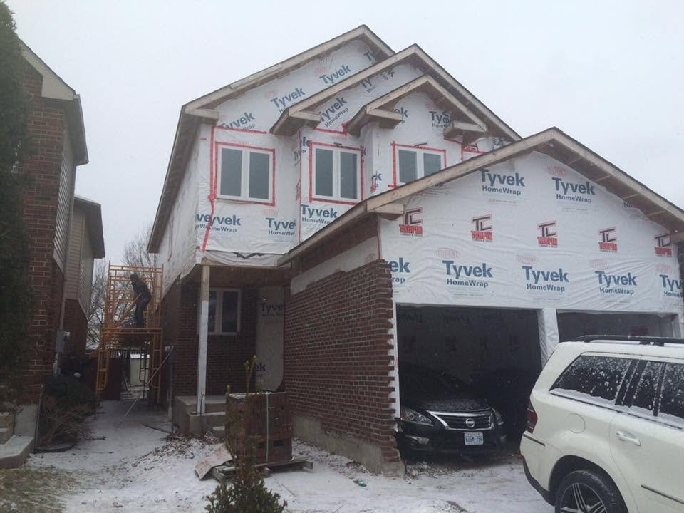 Residential wood framing under construction by Canadian Designs